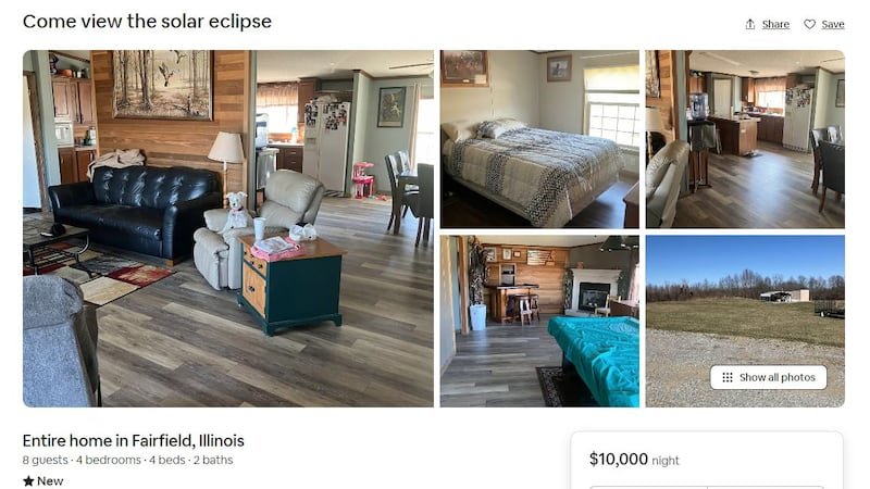 Airbnb listing in Fairfield